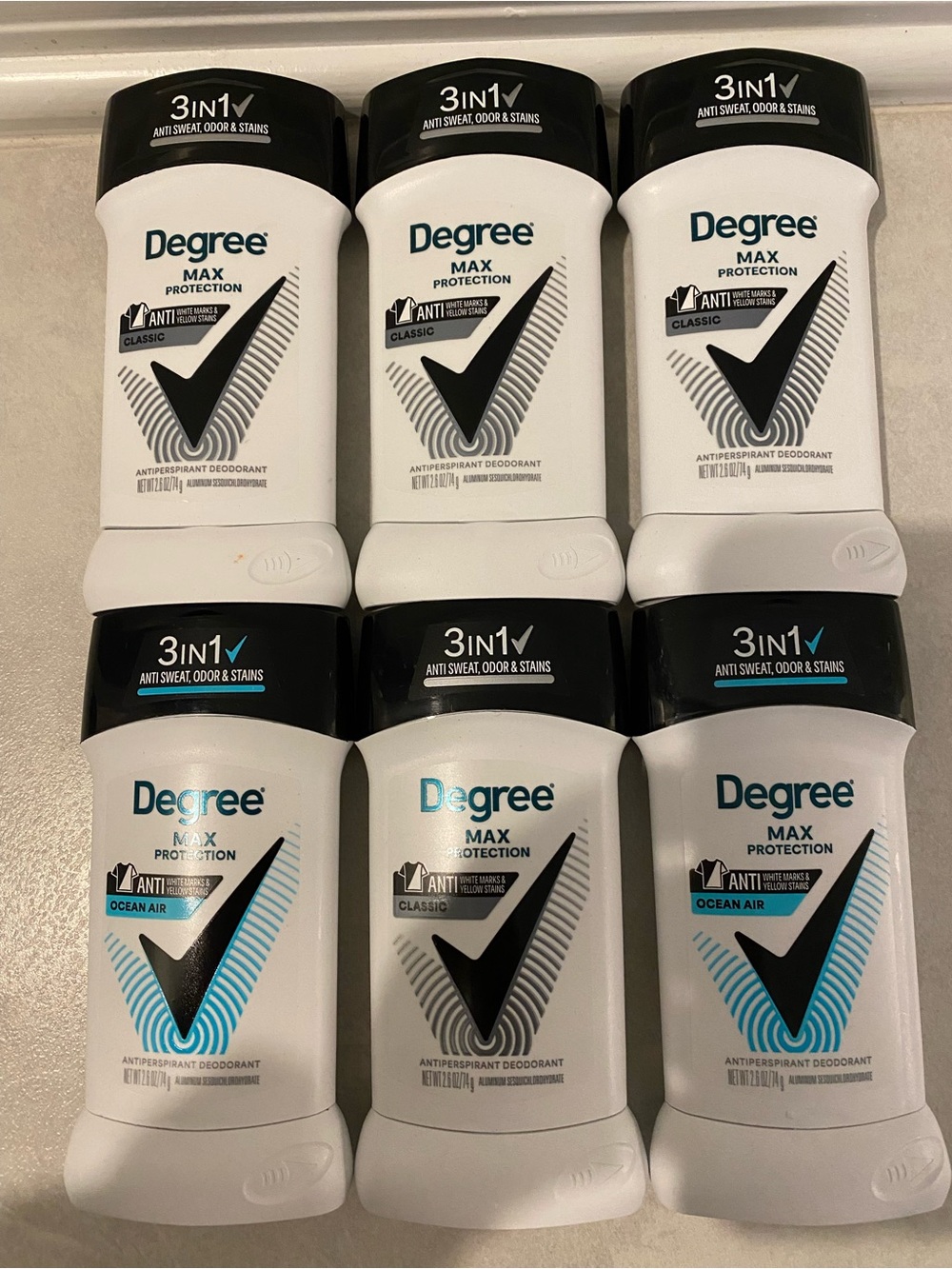 6 brand new degree max antiperspirant deodorant bundle set